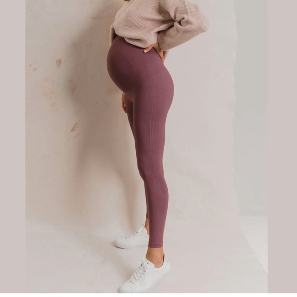 BLANQI Everyday Maternity Belly Support Leggings in Soft Fawn Medium M